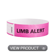 Narrow Tyvek® Limb Alert Wristbands
